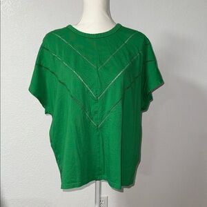 ANN TAYLOR Green Women's Top